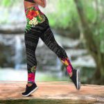 Amazing Hibiscus And Frangipani Legging & Tank top For Women Sport Gifts ML