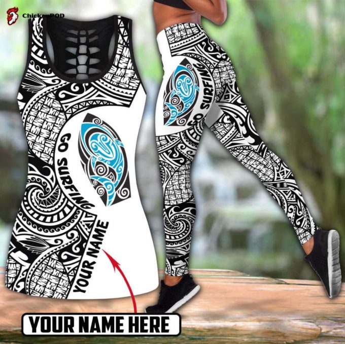 Amazing Polynesian Go Surfing Personalized Deluxe Legging Tank Top Ml