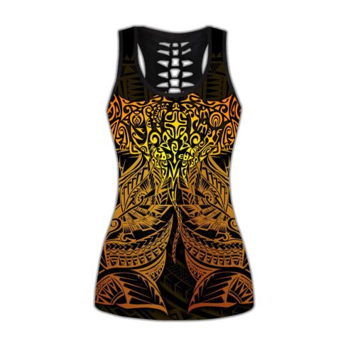 Amazing Polynesian Ray Tattoo Legging & Tank top For Women Sport Gifts-ML