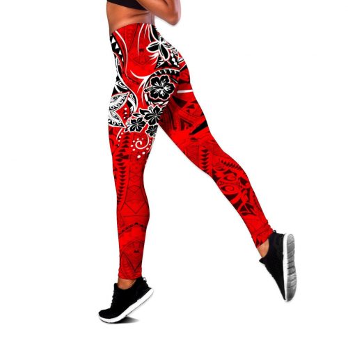 Amazing Polynesian Tribal Pattern Legging & Tank top For Women Sport Gifts-ML