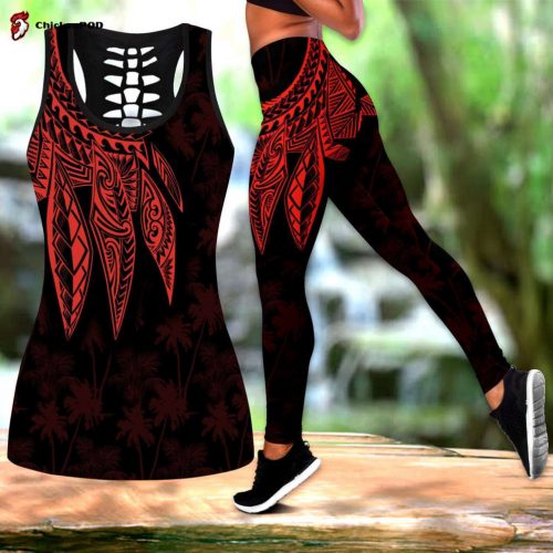 Amazing Polynesian Wing Tattoo Legging & Tank top For Women Sport Gifts-ML