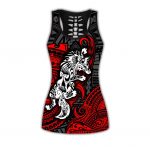 Amazing Polynesian Wolf Tattoo Legging & Tank top For Women Sport Gifts-ML