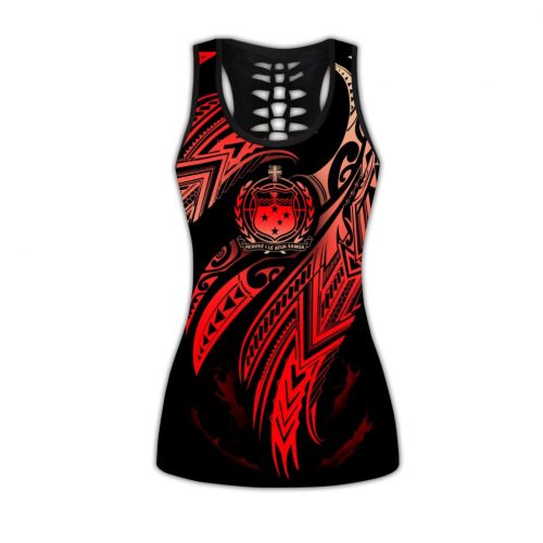 Amazing Samoa Polynesian 3D Tattoo Deluxe Legging & Tank top For Women Sport Gifts ML