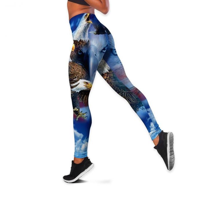 American 3D All Over Printed Legging + Hollow Tank