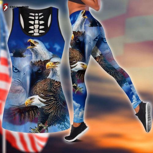 American 3D All Over Printed Legging + Hollow Tank