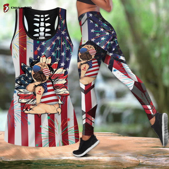 American Pug Legging &Amp;Amp; Tank Top