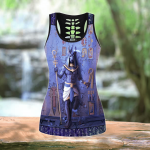 Anubis God Blue Ancient Egypt Combo Legging Tank