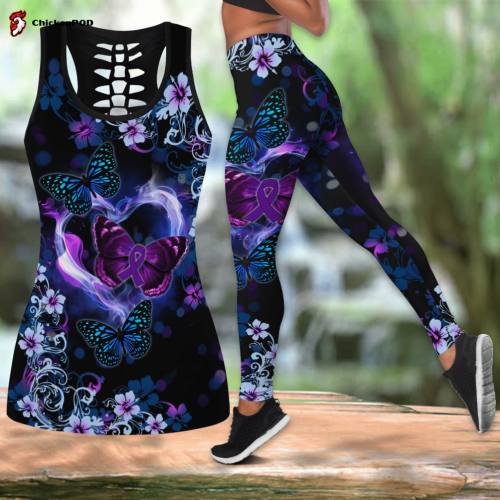 Beautiful Butterfly – Purple Ribbon Combo Tank + Legging