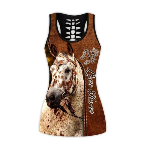 Beebuble Horse Appaloosa Love Horse Combo Hollow Tanktop Legging