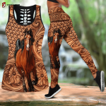 Beebuble Horse Art Combo Legging + Tank Top D All Printed