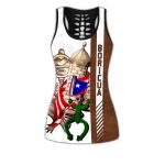 Beebuble Puerto Rico Boricua Line Combo Legging and Hollow Tanktop