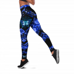 Blue Butterfly Combo Legging + Tanktop