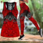 Cardinal Feathers Cover Spirit Birds Combo Legging + Tank