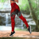 Cardinal Feathers Cover Spirit Birds Combo Legging + Tank