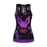 Cat tattoos combo outfit legging + hollow tank For Women Sport Gifts PL