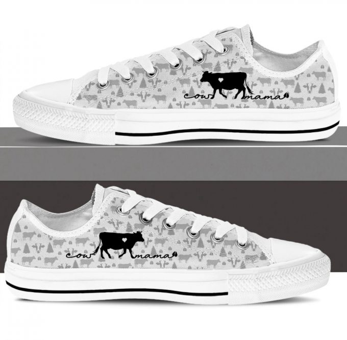 Cow Low Top Shoes Gift For Men Women