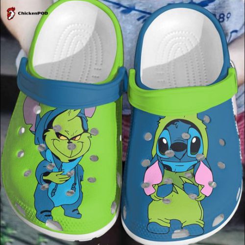 3D Clog Unisex Shoes – Clog Shoes Friends Grinch & Stitch Disney Cartoon Adults