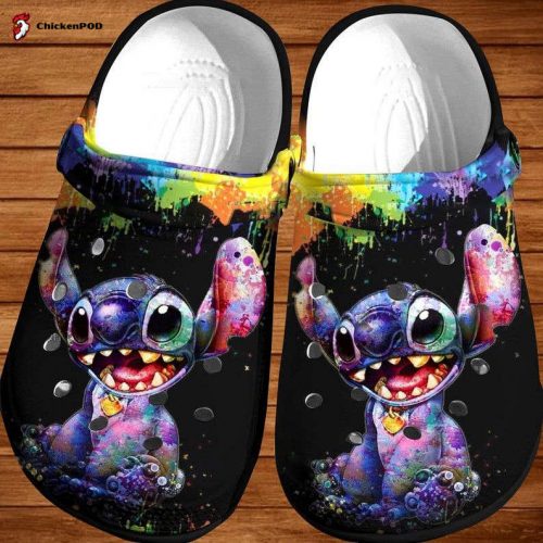 3D Clog Unisex Shoes – Clog Shoes Multicolor Stitch Disney Cartoon Adults