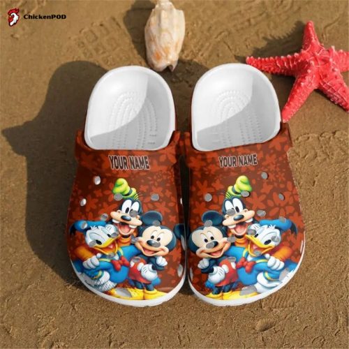 3D Clog Unisex Shoes – Clog Shoes Personalized Mickey Mouse Donald Duck Goofy Disney Adults