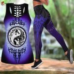 Dragon Yin & Yang 3D Over Printed Legging & Tank top For Women Sport Gifts-ML