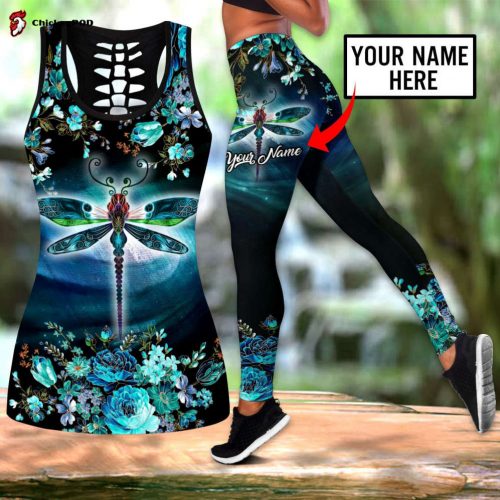 Blue Butterfly Combo Legging + Tanktop