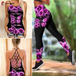 Fight Cancer In All Colors Butterfly All Over Printed Combo Camisole tank + Legging