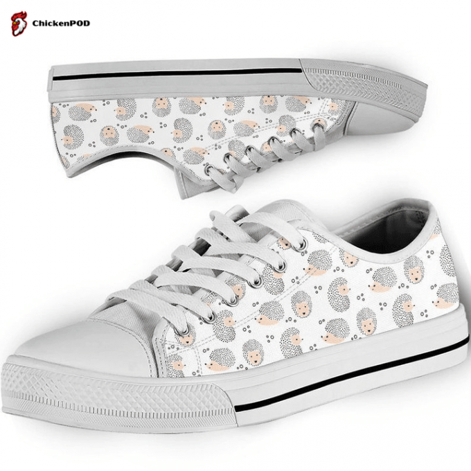 Hedgehog Lovers Pattern Low Top Shoes Gift For Men Women