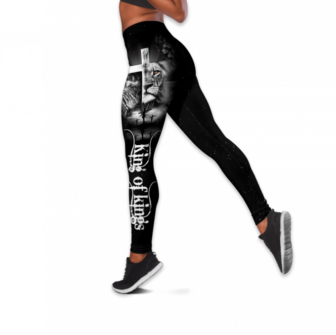 Jesus Christ A Child Of God Cross Bible Combo Legging Hollow Tanktop