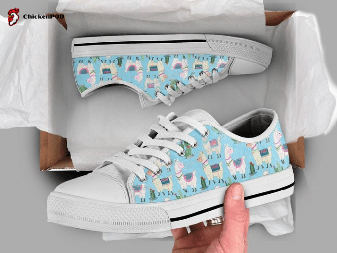 Llama Lovers Pattern Low Top Shoes Gift For Men Women