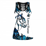 Love Horse Blue Tatoo Combo Tank + Legging