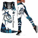 Love Horse Blue Tatoo Combo Tank + Legging