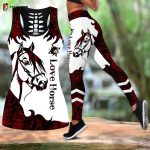 Love Horse Red Tatoo Combo Tank + Legging