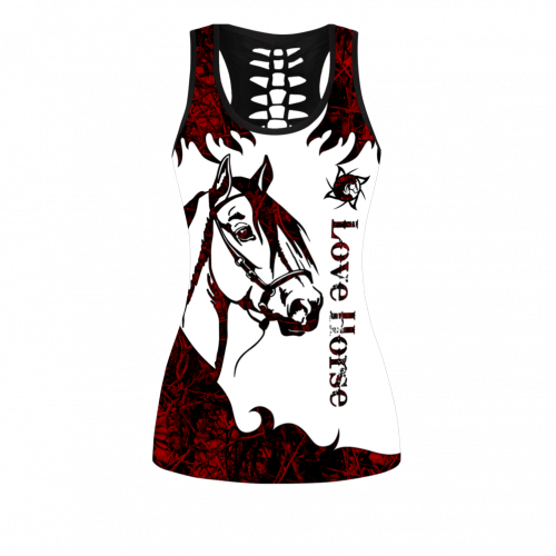 Love Horse Red Tatoo Combo Tank + Legging