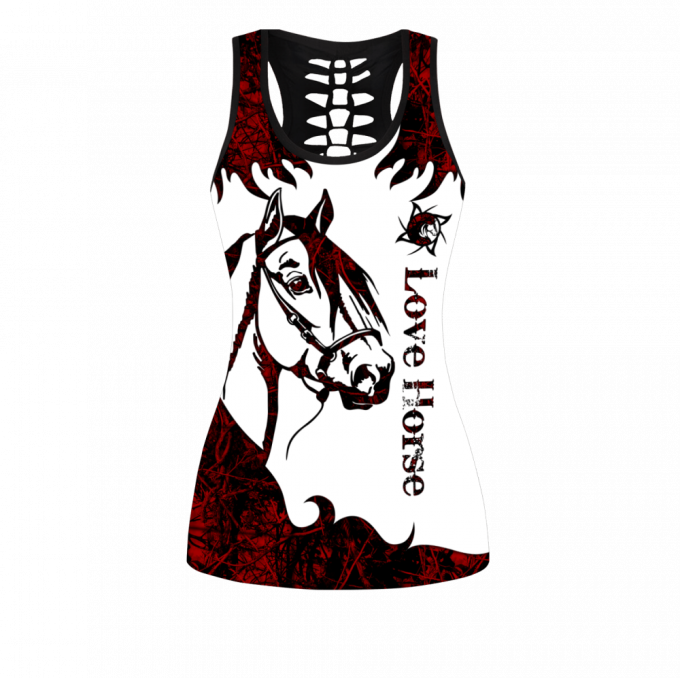 Love Horse Red Tatoo Combo Tank + Legging