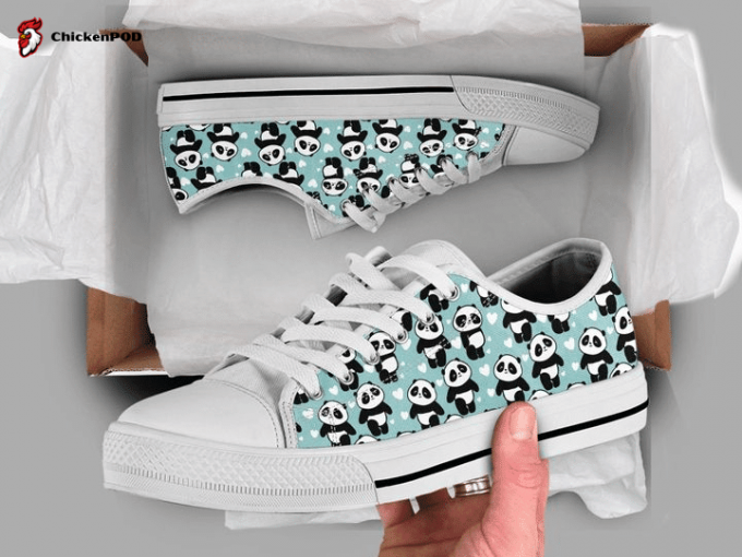 Lovely Panda Low Top Shoes Gift For Men Women