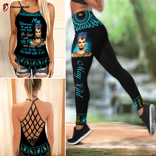 Hawaii black & white custom name legging + hollow tank combo