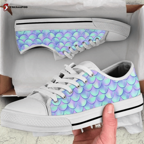 Mermaid scales Low Top Shoes Gift for Men Women