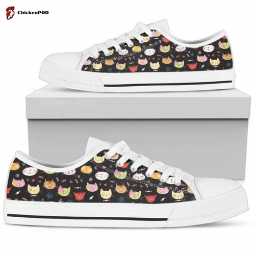 Mini Cat’s Women Low Top Shoes Gift for Men Women