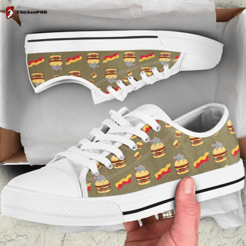 Mouse Burger Low Top Shoes Gift for Men Women