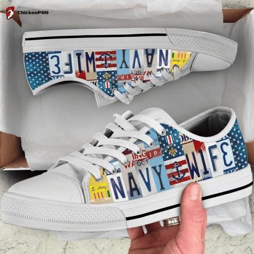 Navy Wife Low Top Shoes Gift for Men Women