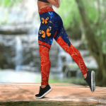 Orange Butterfly Combo Legging + Tanktop