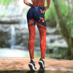 Orange Butterfly Combo Legging + Tanktop