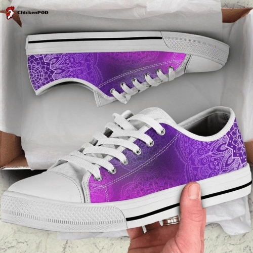 Purple Unicorn Low Top Shoes Gift for Men Women