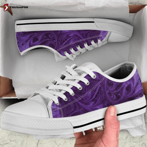 Purple Violet Blue Calavera Low Top Shoes Gift for Men Women