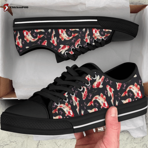 Sakura Low Top Cherry Blossom Cat Low Top Shoes Gift for Men Women