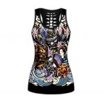 Samurai Geisha and Lion Tattoo Legging & Tank top For Women Sport Gifts-ML