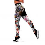 Samurai Geisha and Lion Tattoo Legging & Tank top For Women Sport Gifts-ML