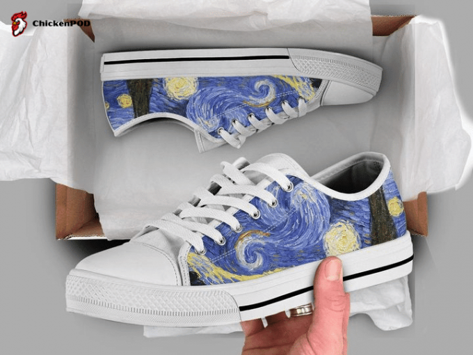 Starry Night Low Top Shoes Gift For Men Women