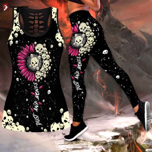 Flower love sugar skull tanktop & legging camo hunting outfit For Women Sport Gifts