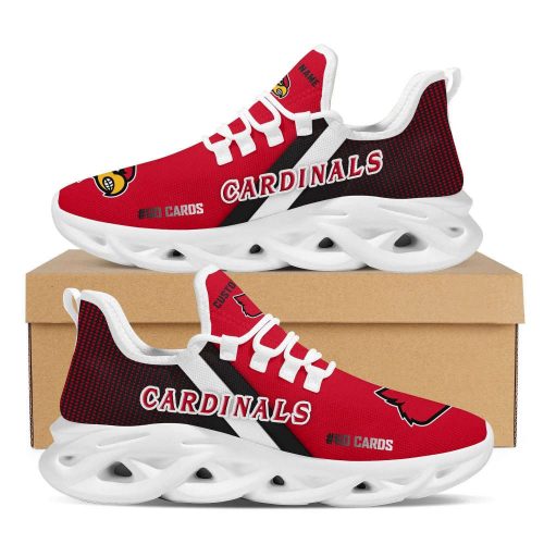 Louisville Cardinals Mascot Custom Name Personalized Max Soul Shoes For Men Women